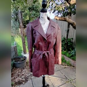 Leathers By New England Vintage Women's Brown Leather Jacket